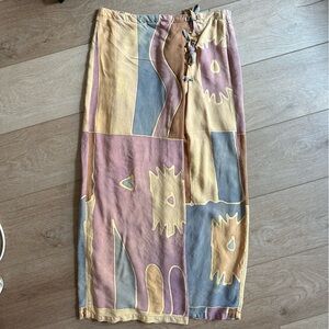 Vintage multicolor muted maxi skirt